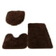 thumbnail image 1 of Juego de 3 piezas de alfombra para baño, tapete para tapa de inodoro, alfombras de baño de Color liso(Compre 2 y ahorre 10%), 1 of 5