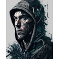 thumbnail image 4 of Maki 20x24 Black Ornate Wood Framed With Double Matting Wall Art Titled - Slim Shady I, 4 of 6
