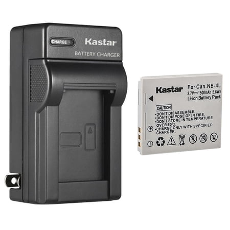 Kastar 1-Pack Battery and AC Wall Charger Replacement for Canon IXY Digital 50 IXY Digital 55 IXY Digital 60 IXY Digital 70 IXY Digital 80 IXY Digital 90 IXY Digital L3 IXY Digital L4 Camera