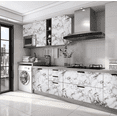 thumbnail image 6 of Caltero Marble Wallpaper Peel and Stick Countertop Wall Stickers Black and White Wallpaper for Bathroom Kitchen Walls,15.7" x 118", 6 of 9
