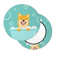 thumbnail image 2 of Lsque Dogs Loves Bath Pattern Round Bar chair cushion covers Velvet Fabric Premium Comfort Protects from Scratches and Stains for 14-17 Inch Chair-13 inch, 2 of 7