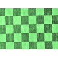 thumbnail image 1 of Ahgly Company Indoor Rectangle Checkered Emerald Green Modern Area Rugs, 7' x 9', 1 of 4
