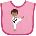 thumbnail image 3 of Inktastic African American Boy, Karate Boy, Black Belt, Kata Boys Baby Bib, 3 of 4