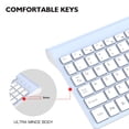 thumbnail image 2 of Wireless Keyboard Mouse Combo, Cimetech Compact Full Size Wireless Keyboard and Mouse Set 2.4G Ultra-Thin Sleek Design for Windows, Computer, Desktop, PC, Notebook, Laptop-Baby Blue, 2 of 4