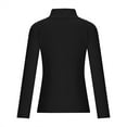 thumbnail image 5 of Womens Trendy Clothing Women's Premium Business Casual Bottoming Shirts Stylish Cross Turtleneck Tight Underscrub Slim Fit Long Sleeve Shirt, 5 of 6
