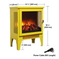 thumbnail image 2 of Hommoo Freestanding Portable Electric Fireplace Stove Heater with 3D Flame Effect, Bright Yellow, 2 of 7