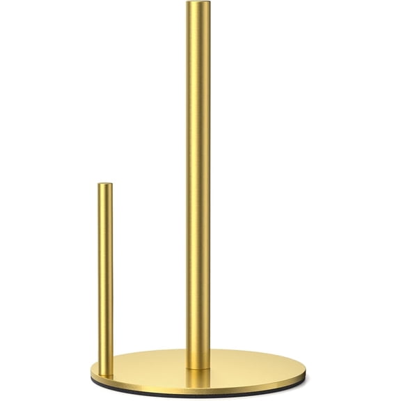 Januofit Paper Towel Holder Countertop, Stainless Steel, Gold, for Kitchen, Pantry, RV