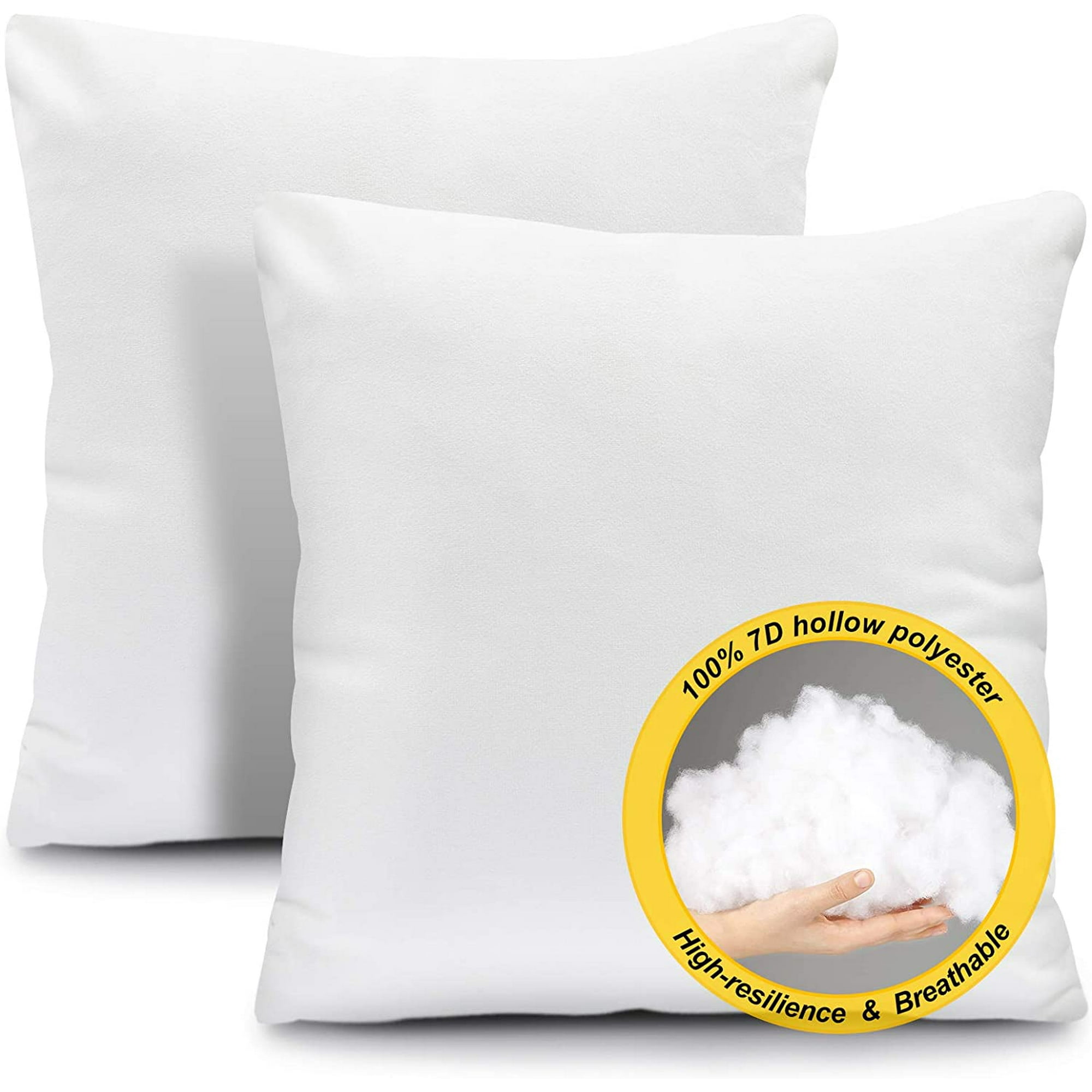 Decorative Pillow 2 packs of 16 x 16 inches Sofa Cushions Decorative Pillows for Bed Living Room White Walmart