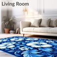 thumbnail image 2 of ODIKA 6'x9' Machine Washable Non-Slip Area Rug, Vivid and Botanical Garden High Traffic Rug, Blue, 90591, 2 of 7