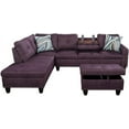 thumbnail image 3 of Modern Sofa Set Furniture Sofa Set Multifunctional Back Cushion & Ottoman Storage Chair (Left Facing, F09917A), 3 of 5