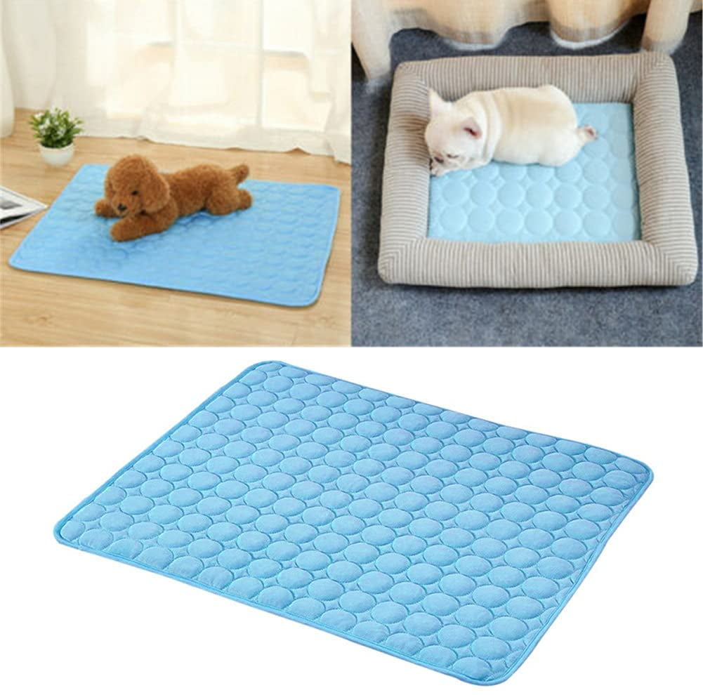 Pet Dog Cooling Mat Pad Cat Puppy Cool Gel Self Bed Non Toxic Summer Heat Relief 