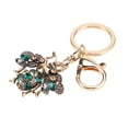 thumbnail image 3 of Bee Keychain, Cute Style Gold Plated Alloy Rhinestone Sparkling Keyring Compact Portable  For Gift Champagne,Green,Purple, 3 of 8