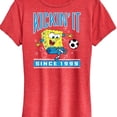 thumbnail image 3 of Spongebob Squarepants - Kickin It Since 1999 - Women's Short Sleeve Graphic T-Shirt, 3 of 6