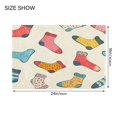 thumbnail image 4 of Bathroom Plush Absorbent Mat Single Square Pad 16x24Inches Bath Mat Fluffy Suitable For Bathroom Toilet Living Room Absorb Water Non-Slip Durable Colored Socks, 4 of 9