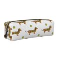 thumbnail image 1 of Easygdp Dachshund Going To Play Tennis para Estuche de Lápices de Cuero, Estuche de Papelería de Cuero, Estuche de Gran Capacidad con Cremallera, 1 of 7
