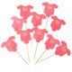 thumbnail image 2 of 10 Pcs Decoración para Pasteles Cake Selecciones Forma de Ropa para Cumpleaños de Bebé Niños Rosa oscuro BLESIY los niños cupcake selecciones primeros, 2 of 8