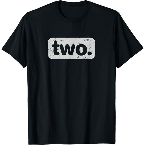 Number 2 Men Women 2nd Wedding Anniversary Him Her T-ShirtMen's and women's gift, black and white T-shirt, size: Extra large S-4XL