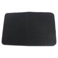 thumbnail image 2 of Becaristey Comfortable And Soft Litter Box Mat Cozy Place For Cat Easy To Clean Cute Practical Cat Accessories Black 30*30cm 1Set, 2 of 6
