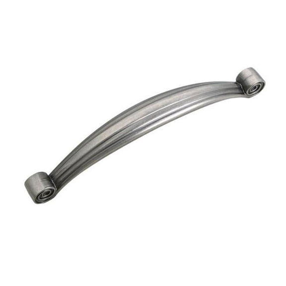 Utopia Alley Whitton Pull Handle - Decorative Cabinet Drop Pull Handles for Cabinets and Drawers - Vintage Cabinet Hardware with Hand Finished Pewter - Metal Drawer Pull Handle, 5.0" Center to Center