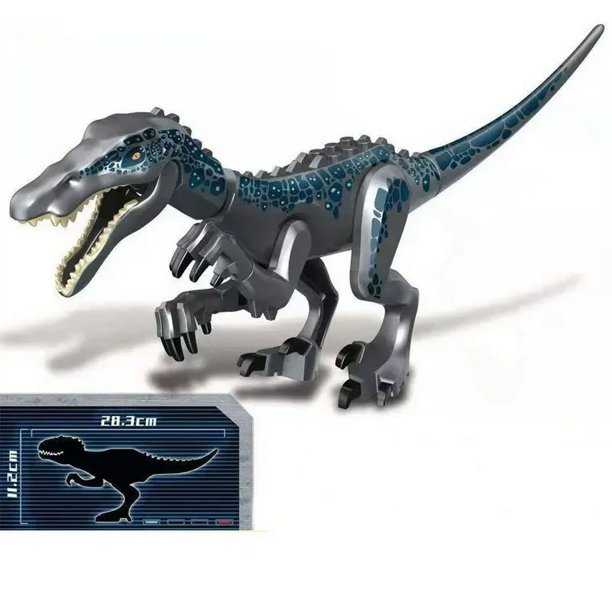 Bloques de construcción de Parque Jurásico para niños, dinosaurios, Velociraptor, Raptor, Indominus, Rex, Indoraptor, modelo de bestia, juguetes de figuras