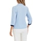 thumbnail image 3 of CAMISA DE OFICINA ELEGANTE PARA MUJER CON CUELLO EN V Y MANGAS CORTAS, CON BOTONES EN LOS PUÑOS, TALLA XL, AZUL CLARO, 3 of 6