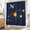 Golden Orbits Black-72"W x 72"L (Pack of 1), variant on Starlane Drift Black/Gray 72"W x 72"L (Pack of 1) Oxford Cloth Space Themed Shower Curtain Set