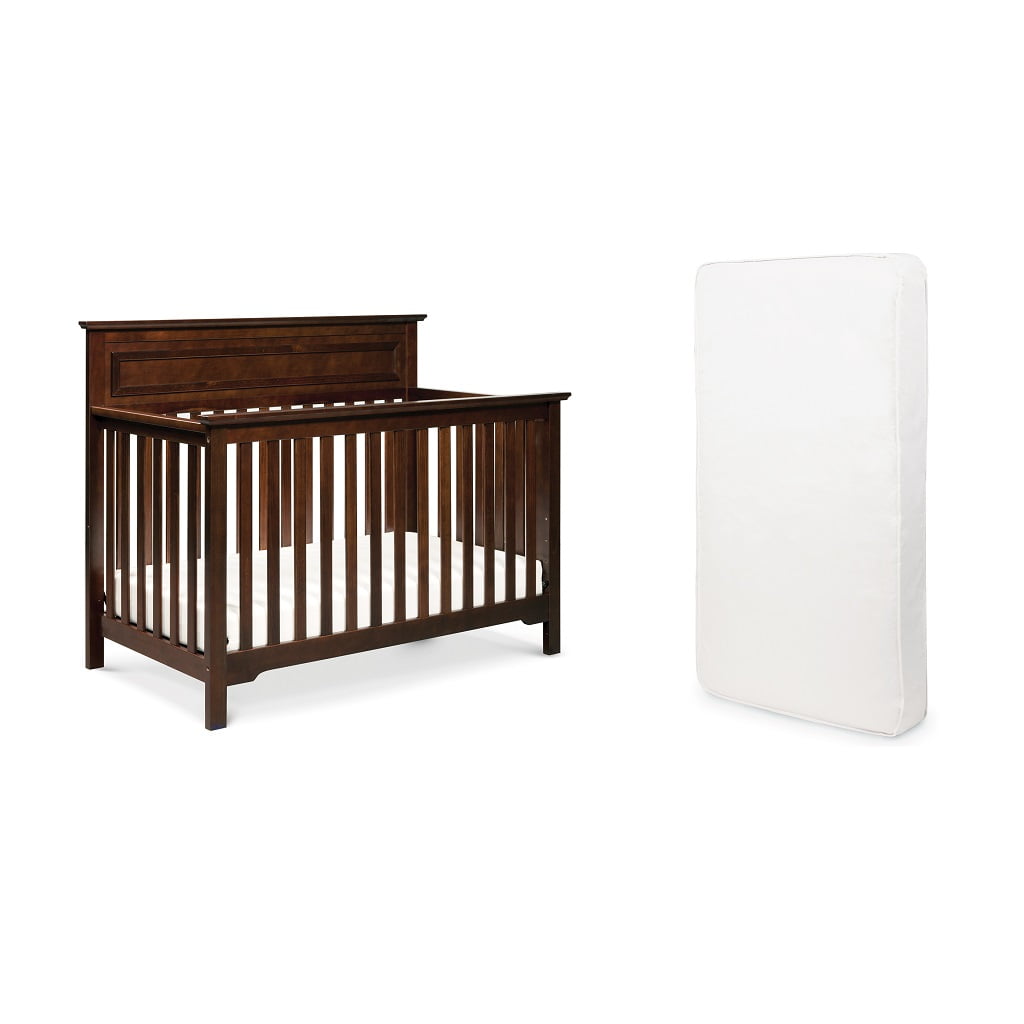 DaVinci Autumn 4 in 1 Convertible Crib in Espresso and Hypoallergenic Universal Fit 6 inch Ultra