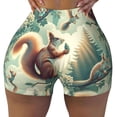 thumbnail image 2 of Sikiie Forest squirrel surreal Workout Shorts Women Scrunch Butt Gym Shorts Seamless High Waist Tummy Control Yoga Biker Athletic Shorts-Medium, 2 of 8