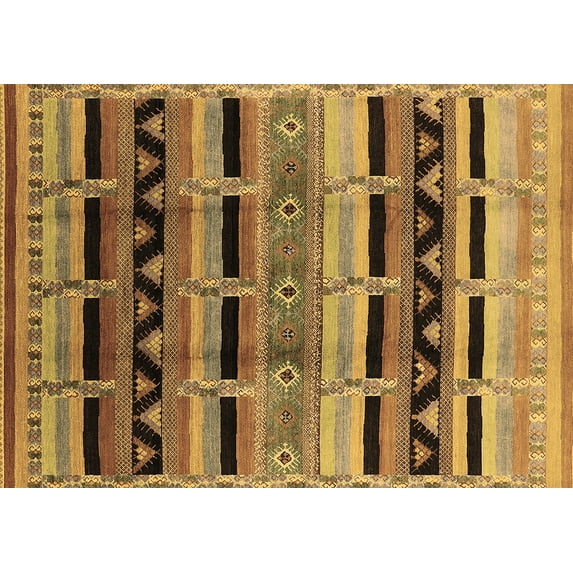 Ahgly Company Indoor Rectangle Oriental Brown Industrial Area Rugs, 8' x 10'