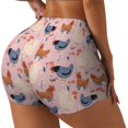 thumbnail image 2 of Sigee Funny Chicken Print Women's High Waist Workout Shorts - Squat Proof, Tummy Control, Yoga and Gym Activewear-Large, 2 of 9