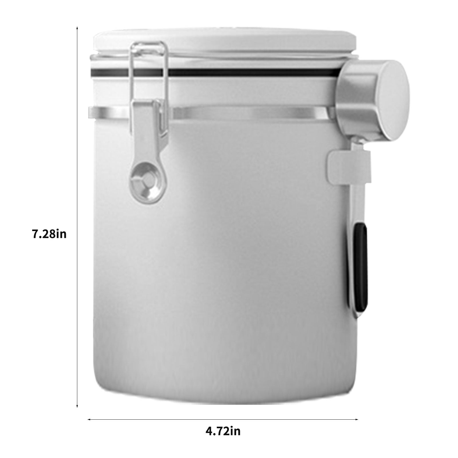 TACILIP Kitchen Organization, Coffee Canister, Airtight Stainless Steel Kitchen Food Storage Container With Date And Scoop For Grounds Coffee,Beans, Tea, Flour, Cereal, Sugar(1.8L), Room Storage