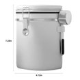 thumbnail image 3 of Foqnuq Airtight Coffee Canister, Stainless Steel Food Storage Container for Coffee Beans, Ground Coffee, Tea, Flour, Sugar – 1.8L, Freshness Keeper with Date Tracker, 3 of 8