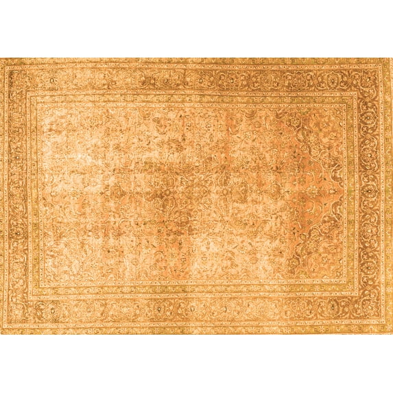 Ahgly Company Indoor Rectangle Persian Orange Traditional Area Rugs, 5' x 7'