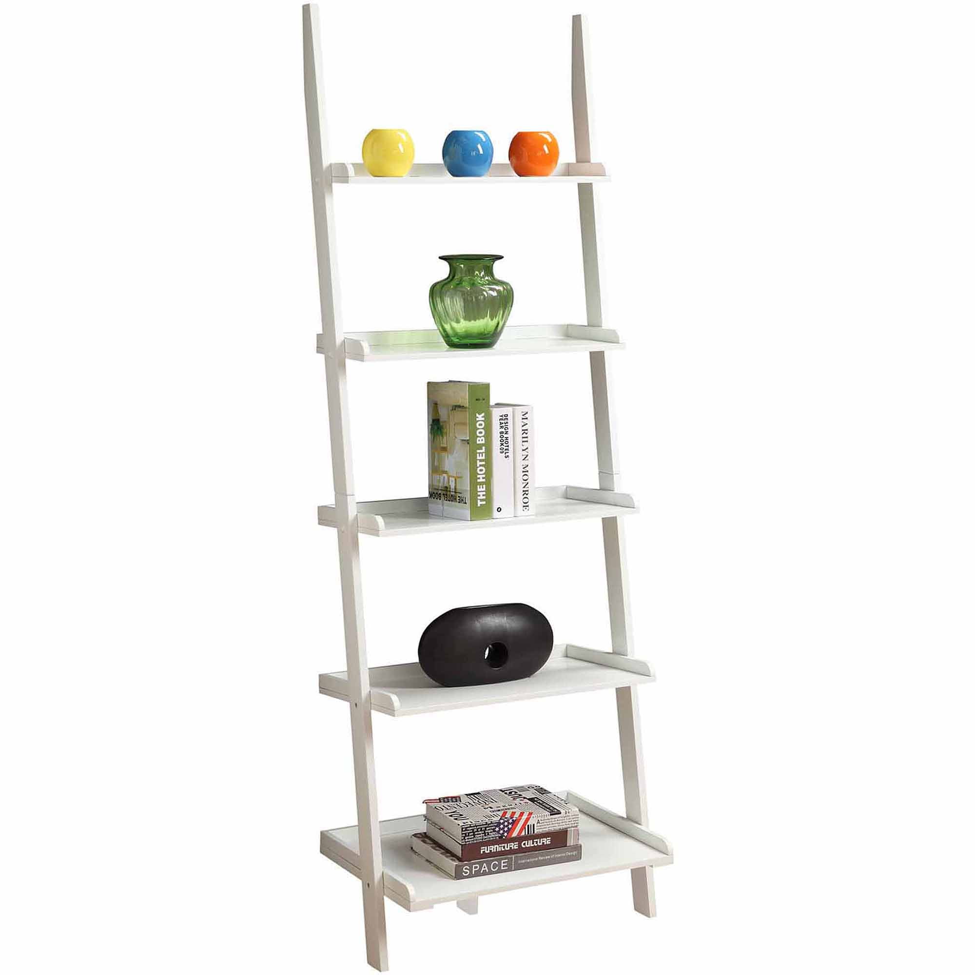 Convenience Concepts French Country Bookshelf Ladder, White