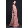 thumbnail image 2 of Bimba Chemise de Nuit Longue Imprimée Saumon Rose Oiseau Baies Rouges & Bulbul pour Femmes Bretelles Spaghetti X-Small, 2 of 5