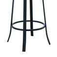 thumbnail image 6 of Armen Living Indoor Lola Contemporary 30" Bar Height Barstool in Brushed Stainless Steel Finish and Gray Faux Leather, 6 of 7