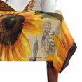 thumbnail image 4 of Sunflower Retro Table Cloth Waterproof Tablecloths, Farmhouse Vintage Botanical Floral Tablecloth Dining Table Cover for Kitchen Party Tabletop Outdoor, Rectangle Tablecloth 60x102 Inch, 4 of 9