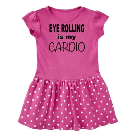 

Inktastic Eye Rolling is my Cardio in Black Gift Baby Girl Dress