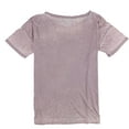 thumbnail image 2 of Mouchette Womens Burnout Look Basic T-Shirt, Purple, Medium, 2 of 2
