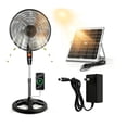 thumbnail image 1 of Ventilador Solar 16 Recargable Con Grande Batería Silencioso 40.64 Cm 50hz/60hz Negro Gris Claro Polímero Plástico, 1 of 4