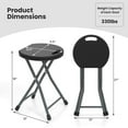 thumbnail image 3 of Gymax 4PCS 18''H Folding Stool Portable & Foldable Camping Chair w/ Built-in Handle, 3 of 10