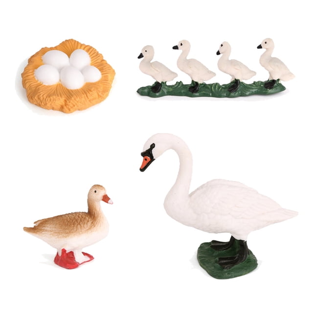 Vogacara 1 Juego de modelo de gusano de pala, Material plástico Premium, figuritas de insectos significativas, modelos de crecimiento educativo temprano Juguetes Educativos cisne NO4 Vogacara FN010083-03