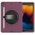 thumbnail image 1 of SaniMore for iPad 10.2" (9th/8th/7th Generation, 2021/2020/2019) Case, 3 Layers Multi-Functional Cover with 360° Rotation Hand Strap & Kickstand Pencil Holder Full Body Protective Shell, Winered, 1 of 7