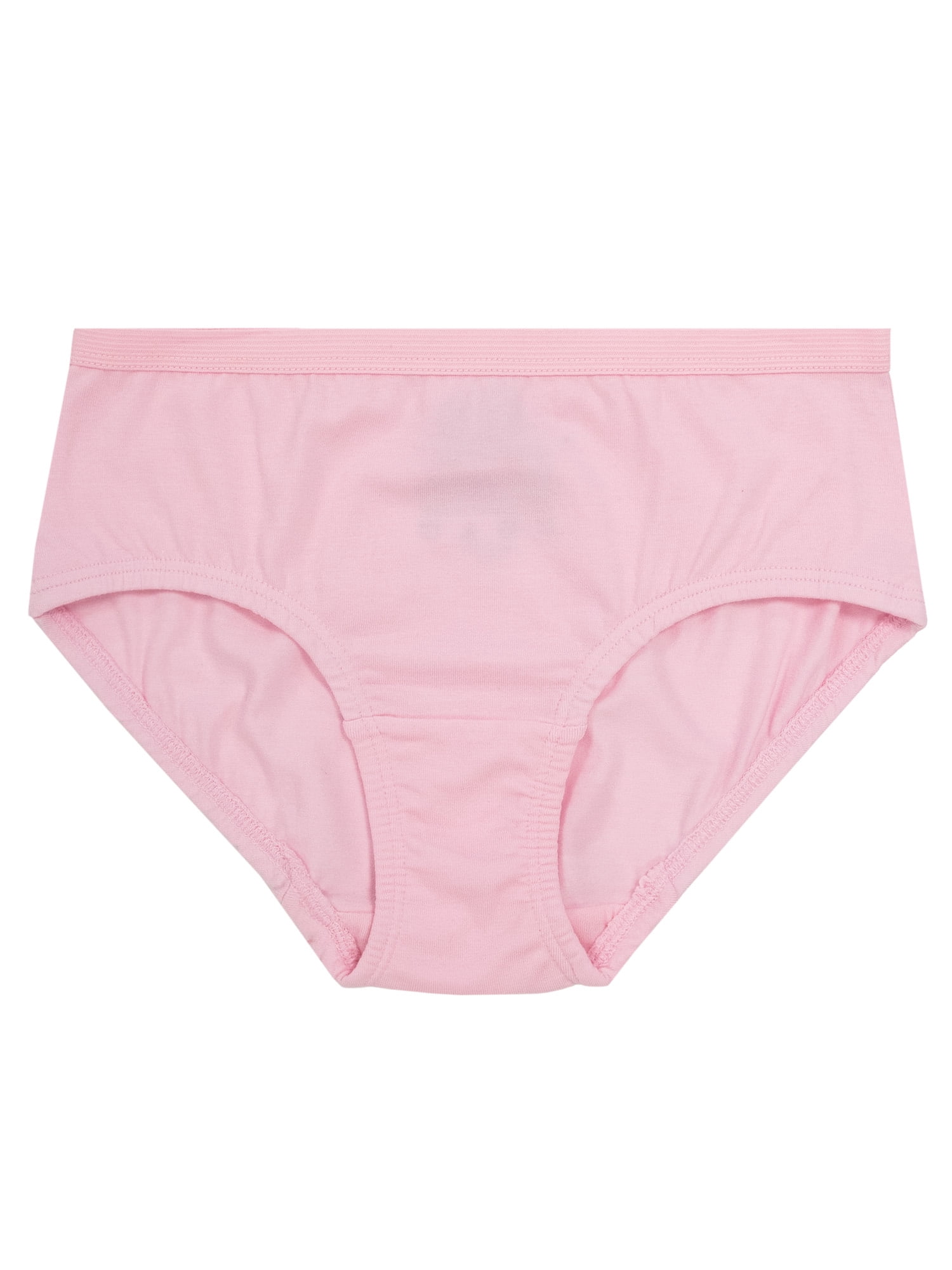 Fruit of the Loom Girl's Cotton Stretch Brief Underwear, 10-Pack, Sizes 4-16