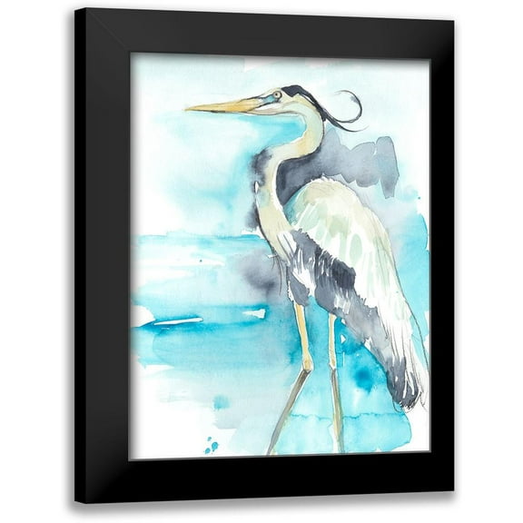 Goldberger, Jennifer 12x14 Black Modern Framed Museum Art Print Titled - Heron Splash II