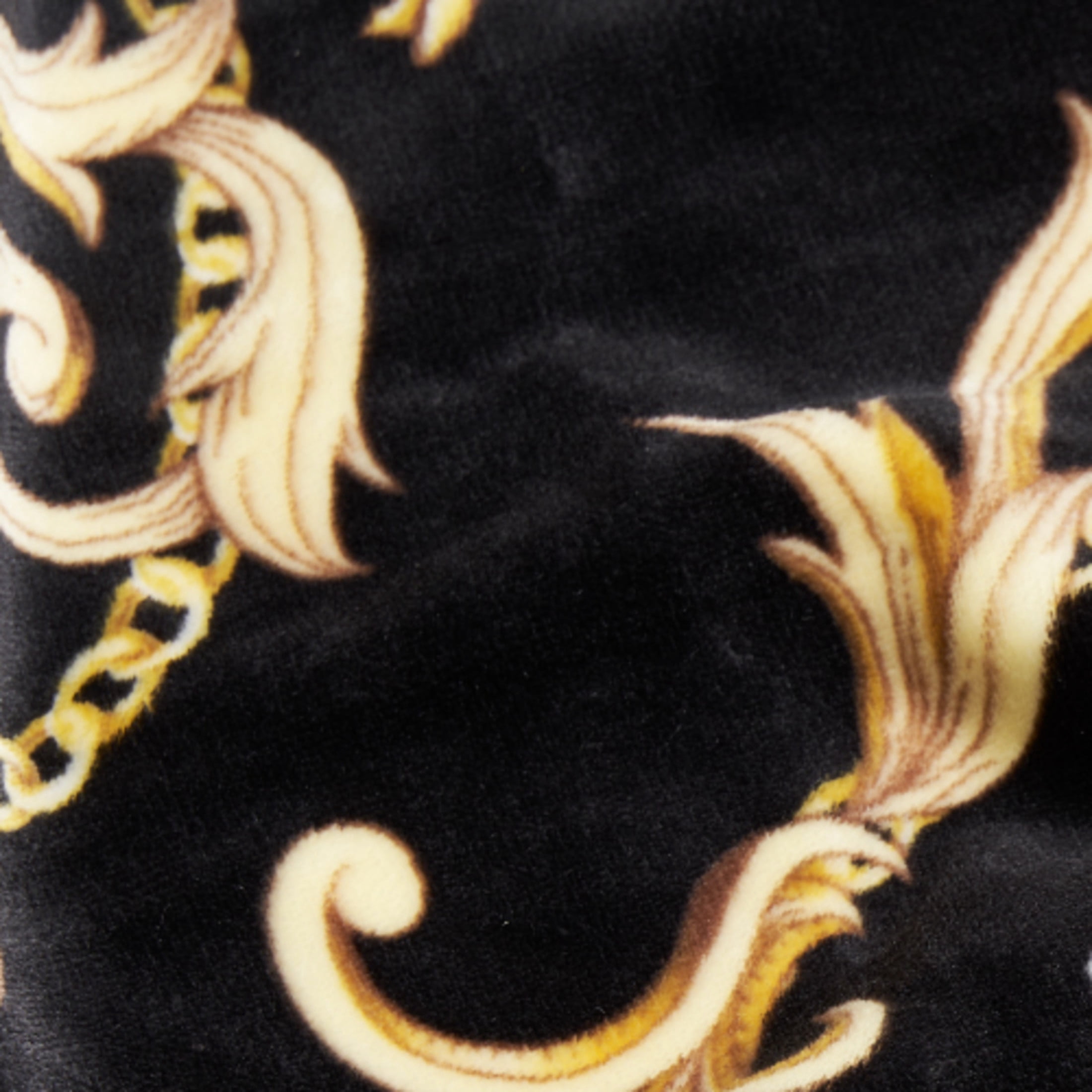 Baby Phat Oversized Plush Throw Blanket 60" x 70", Gold Chains Black