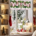 thumbnail image 3 of Valances for Windows Christmas Balls Rod Pocket Cafe Window Treatments Valance Curtains for Kitchen Bathroom Laundry Basement Windows 56"x16", 3 of 7