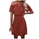 thumbnail image 2 of Moda mujer verano casual suelto fuera del hombro tirantes vestido Pompotops  qyievc1584, 2 of 9