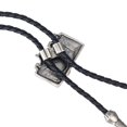 thumbnail image 4 of Bolo Tie Jinwen Cámara Colgante Vaquero Occidental Joyería Antigua Plata Antigua, 4 of 7