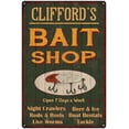 thumbnail image 1 of CLIFFORD'S Green Bait Shop Man Cave 8 x 12 Matte Finish Metal 108120027152, 1 of 1